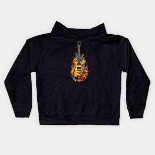 Psychedelic Electric Gutar Kids Hoodie